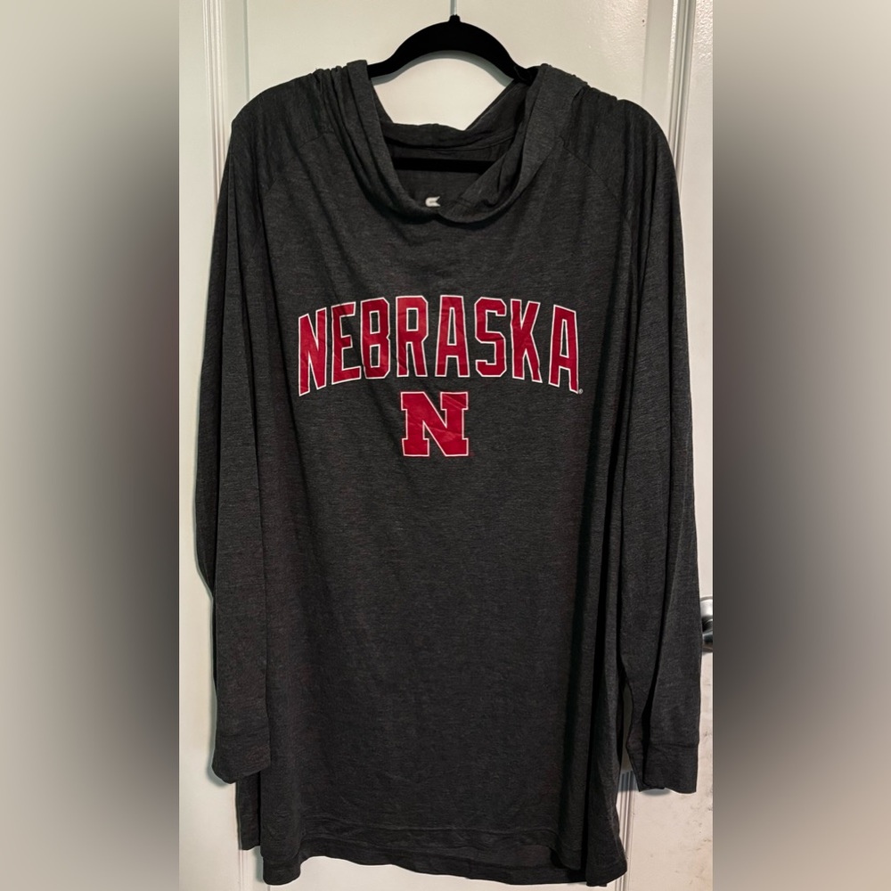 4x Men’s Nebraska Hooded Long Sleeve Shirt